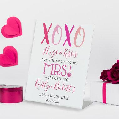 Hugs & Kisses (XOXO) Valentine's Day Bridal Shower Pedestal Sign