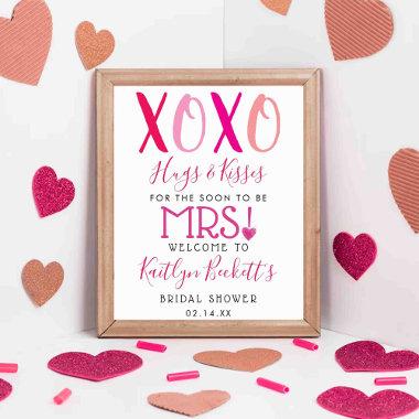 Hugs & Kisses (XOXO) Valentine's Day Bridal Shower Poster