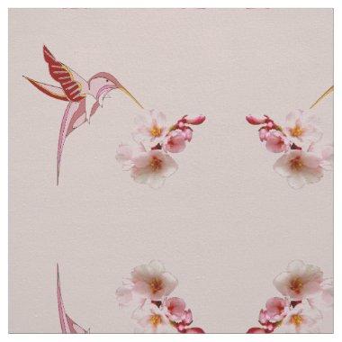 Humming Bird & Cherry Blossom Fabric