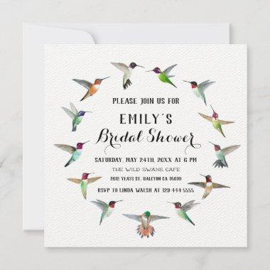 Hummingbirds Bridal Shower Invitations