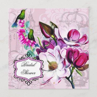 Hummingbirds, Magnolias Bridal Shower Invitations