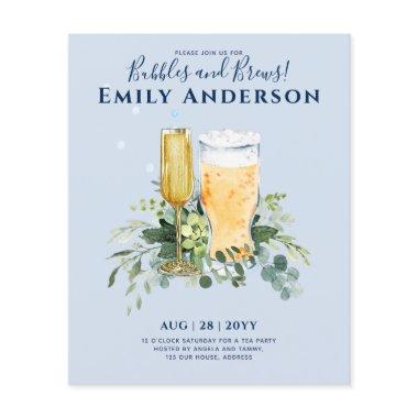 Humor Bubbles n Brews Beer Champers  Flyer