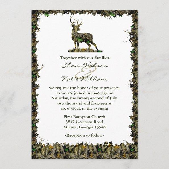 Hunting Camouflage wedding Invitations