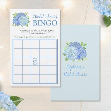 Hydrangea Blue Floral  Bingo Game