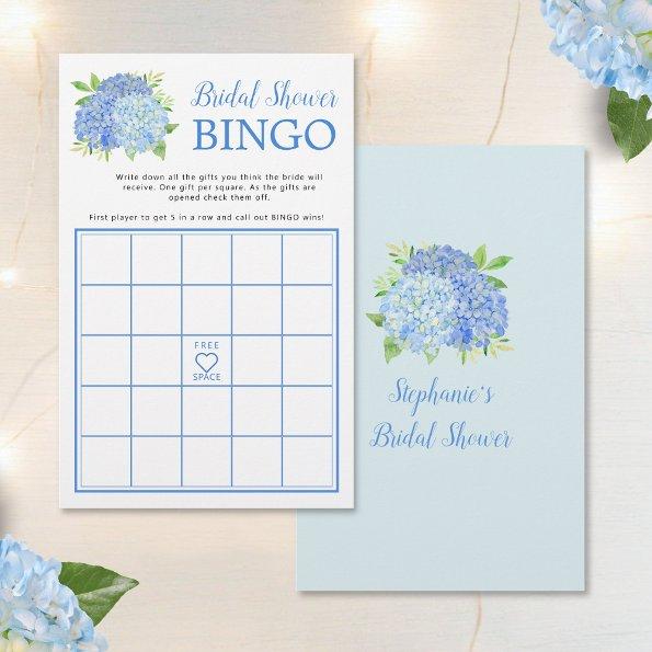 Hydrangea Blue Floral  Bingo Game