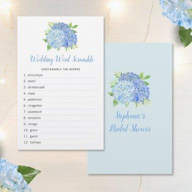 Hydrangea Blue Floral  Word Game
