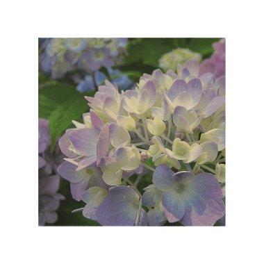 Hydrangea Blues Wood Wall Art