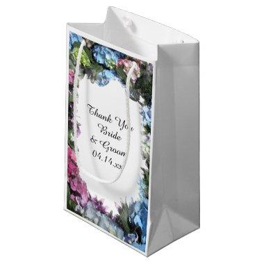 Hydrangea Flower Frame Wedding Thank You Small Gift Bag