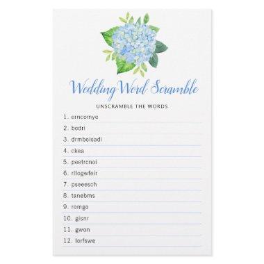 Hydrangea Geometric Bridal Shower Word Game