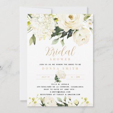 Hydrangea & Greenery Bridal Shower Invitations