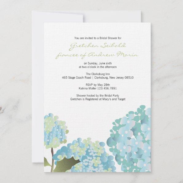 Hydrangea Wedding Shower Invitations