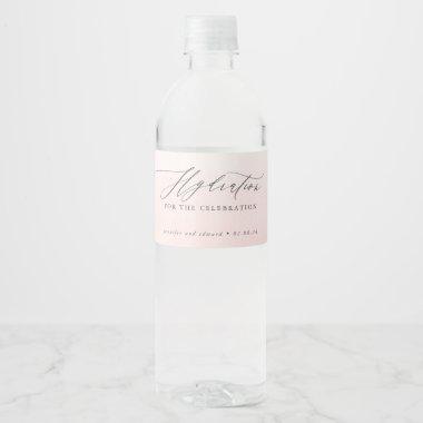 Hydration for the Celebration - Soft Light Pink Water Bottle Label