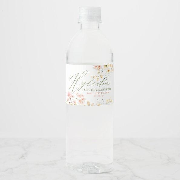 Hydration for the Celebration - Wildflowers Cute Water Bottle Label