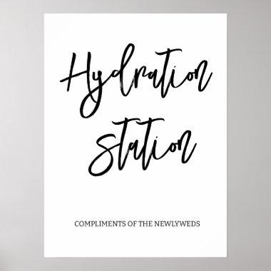 Hydration station wedding sign poster