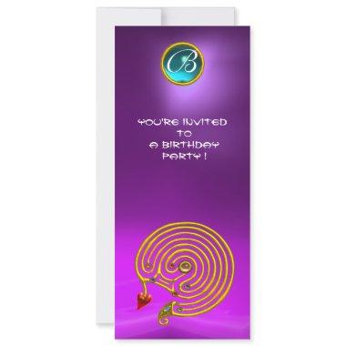 HYPER LABYRINTH,Amethyst bright blue violet purple Invitations