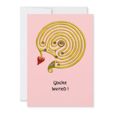 HYPER LABYRINTH ,pink Invitations