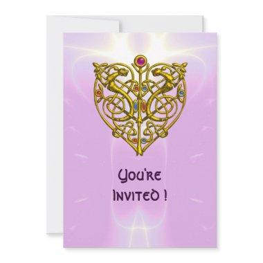 HYPER VALENTINE light pink purple Invitations