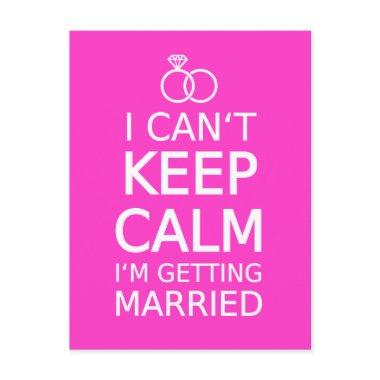 I can't keep calm, I'm getting married PostInvitations