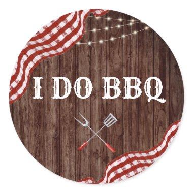 I DO BBQ Backyard Wedding Shower Favors Stickers