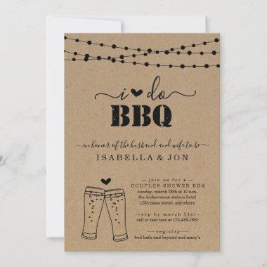 I Do BBQ Beer Couples Wedding Shower Engagement Invitations