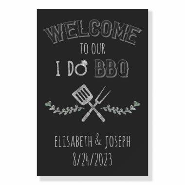 I Do BBQ Bridal Shower Engagement Green Welcome Foam Board