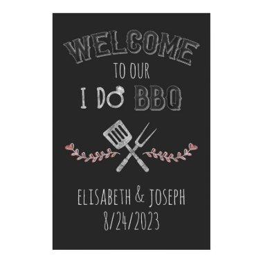 I Do BBQ Bridal Shower Engagement Party Welcome Poster