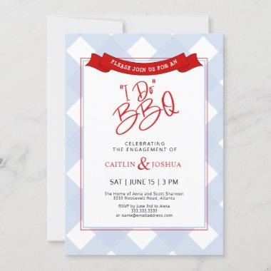 I Do BBQ Couples Engagement Party Rehearsal Dinner Invitations