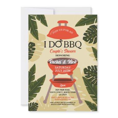 I DO BBQ Couples Shower Garden Yard Leaves