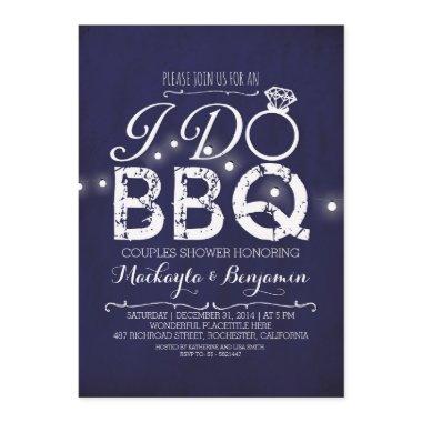 I do BBQ couples shower Invitations NAVY