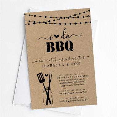 I Do BBQ Couples Wedding Bridal Shower Engagement Invitations