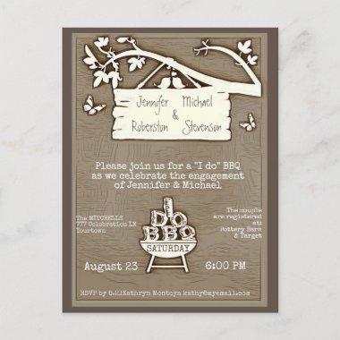 I Do | BBQ | Engagement Old Fashioned Invitation PostInvitations