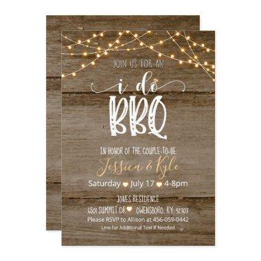 I Do BBQ Invitations - Rustic