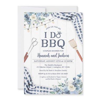 I Do BBQ  with Navy and Light Blue