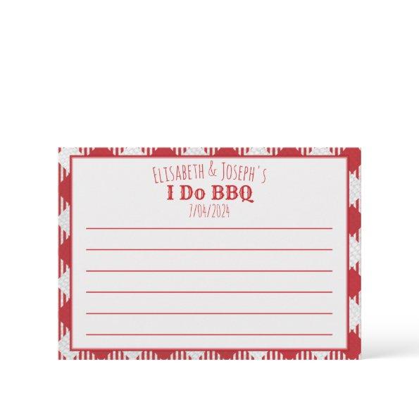 I Do BBQ Party Blank Activity, Answer & Address Note