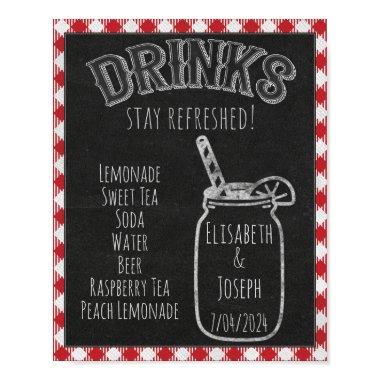 I Do BBQ Party Drinks & Beverage Bar Sign