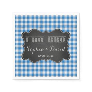 I DO BBQ Rustic Engagement Party Custom Napkins