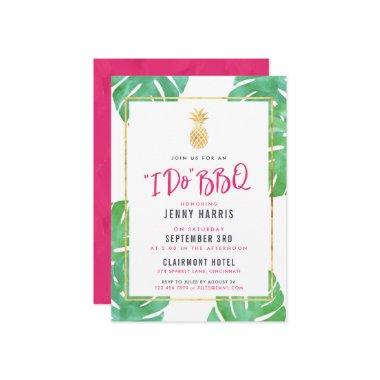 I Do BBQ, Tropical Luau Wedding Shower Invitations