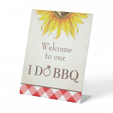 I Do BBQ Welcome Sign Red Gingham