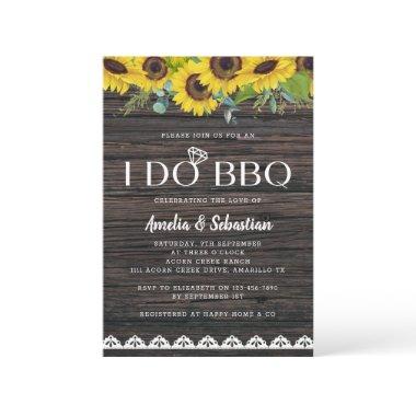 I Do BBQ Wood Lace Sunflower
