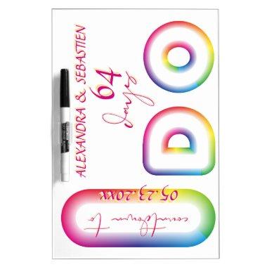 I Do Countdown Wedding Date, Bridal Wedding Shower Dry Erase Board