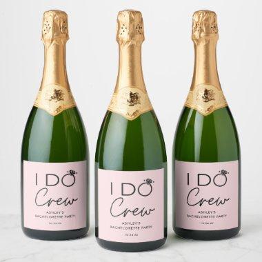 I Do Crew Bridal Party Bachelorette Party Favors Sparkling Wine Label
