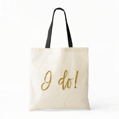 I Do Crew Faux Gold Foil Wedding Party Bag