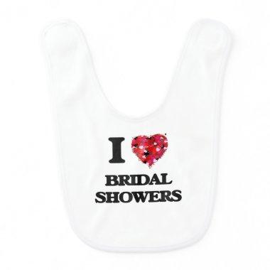 I Love Bridal Showers Bib