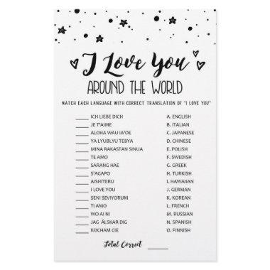 I love you around the world game with Answers