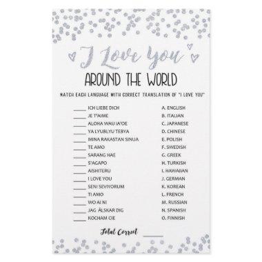 I love you around the world game with Answers