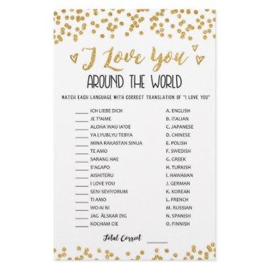 I love you around the world game with Answers