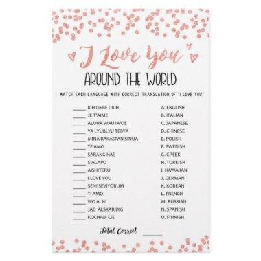 I love you around the world game with Answers