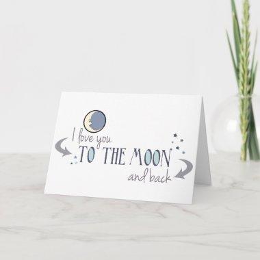 I Love You to the Moon and Back Holiday Invitations