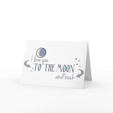 I Love You to the Moon and Back Holiday Invitations