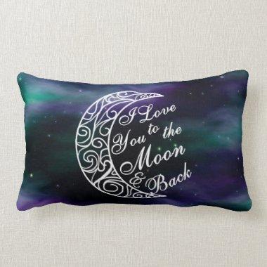 "I Love You To The Moon and Back" Home Decor Lumbar Pillow